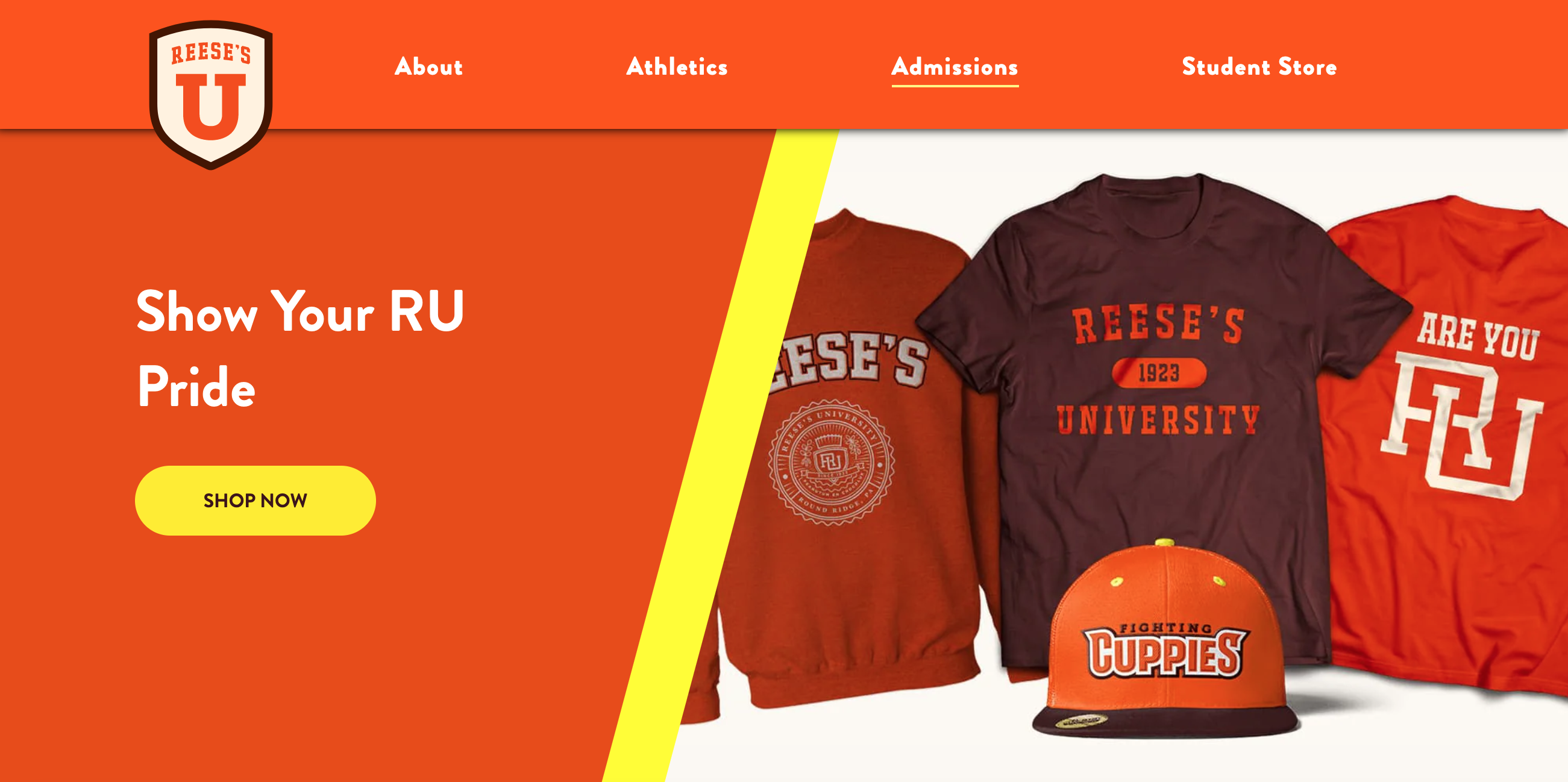 Reese's University branded merchandise